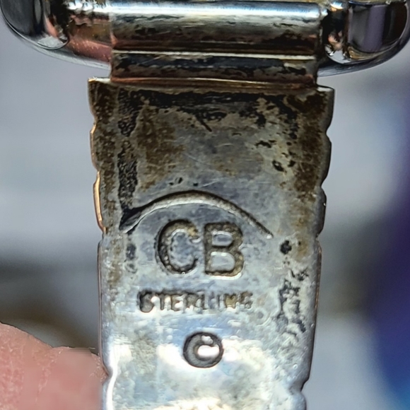 CHARLIE BOWIE Navajo .925 Sterling Silver Watch Kokopelli Lapis Tips - Picture 3 of 8